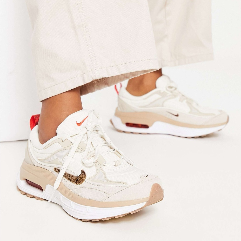 Nike Air Max Cream and Tan Sneakers